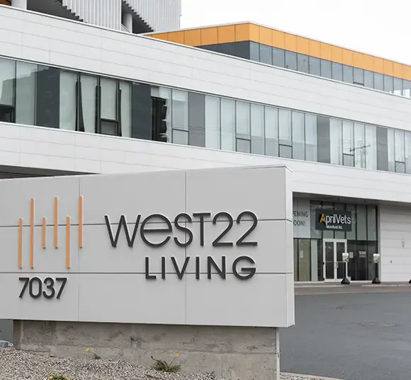 Exterior of 7073 Mumford Road Dental Office in the West22 Living Building